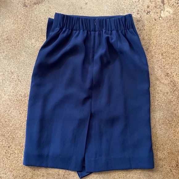 J. Crew academia navy high waist front‎ ruffle pencil skirt - Picture 8 of 9